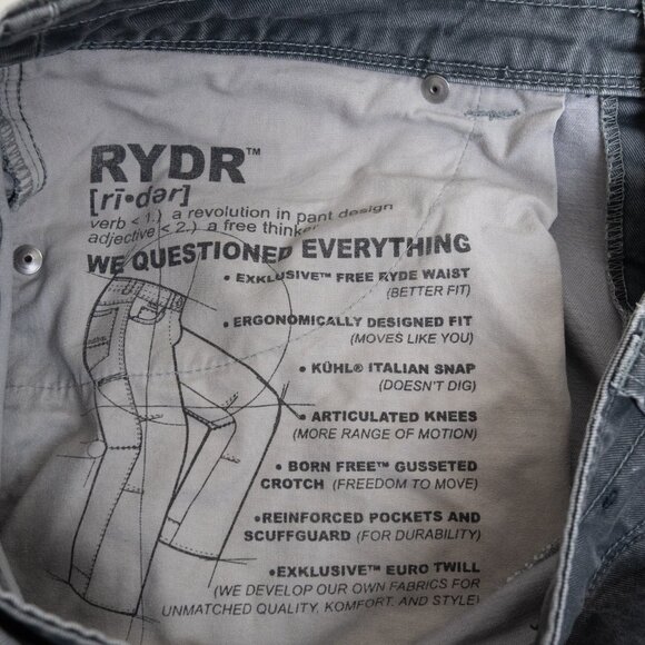 Kuhl Rydr Pants 32x30 Vintage Patina Dye Gray Rugged Jeans - Picture 4 of 15